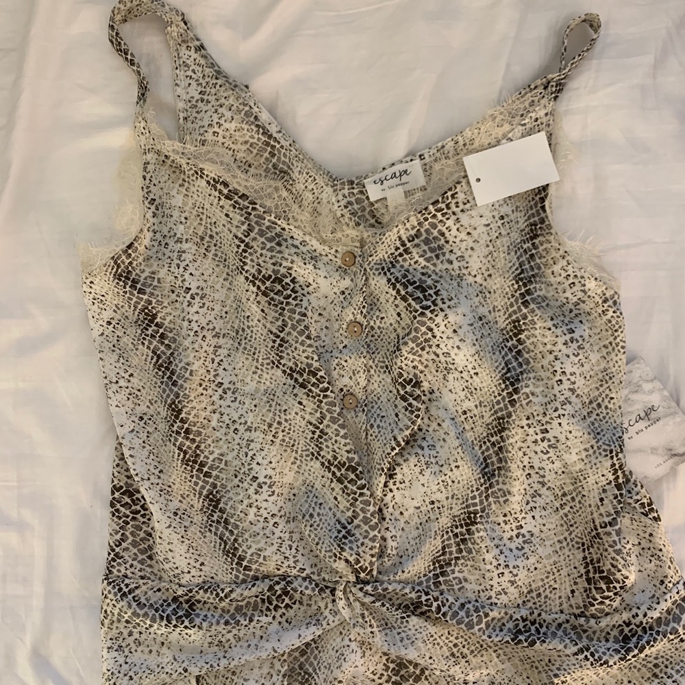 Snake Print Crop Top